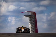 Ο Νόρις στην κορυφή του FP1 στο Όστιν