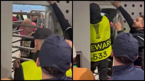 Απίστευτη περιπέτεια για Άγγλο οπαδό: Εγκλωβίστηκε σε τουρνικέ στο γήπεδο της Αλβανίας (vid)