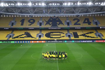 H προπόνηση της ΑΕΚ εν όψει Κραϊόβα