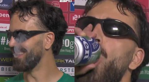 Απίστευτη συνέντευξη στην Ολλανδία: Παίκτης εμφανίστηκε με πούρο, γυαλιά ηλίου και μπύρα! (vid)