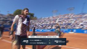 Φοβερά επιθετικός στο φιλέ ο Στέφανος Τσιτσιπάς, κατέκτησε το πρώτο σετ