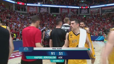 Τα Highlights της ήττας της ΑΕΚ στο Game 3 με Χάποελ (vid)