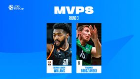 Ουίλιαμς και Μπροτζιάνσκι οι MVP της 3ης αγωνιστικής του Eurocup