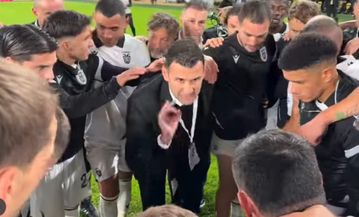 Η ομιλία του Καρυπίδη στο κέντρο του γηπέδου μετά το ντέρμπι (vid)