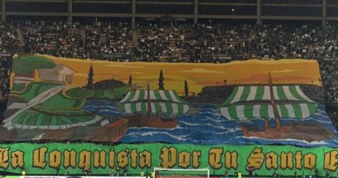 Το εντυπωσιακό πανό της Μπέτις με... άρωμα Ελλάδας που τράβηξε τα βλέμματα (vid)