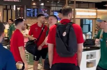 Τα πηγαδάκια των παικτών Παναθηναϊκού - Ολυμπιακού στο αεροδρόμιο, πριν την αναχώρηση για το Άμπου Ντάμπι (vid)