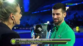 O Τζόκοβιτς είδε Ελληνίδα δημοσιογράφο και της μίλησε σε άπταιστα ελληνικά (vid)