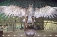 Με τον Ολυμπιακό στη Βουδαπέστη: Αυτός είναι ο αετός στο γήπεδο της Φερεντσβάρος ο οποίος αποτέλεσε έμπνευση για την ΑΕΚ! (vid)