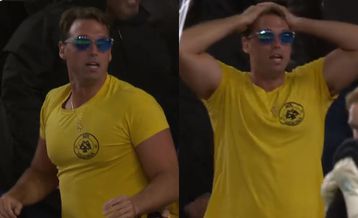 Επική αντίδραση οπαδού της ΑΕΚ πίσω από την εστία της Μπράιτον στο γκολ του Σιντιμπέ! (vid)