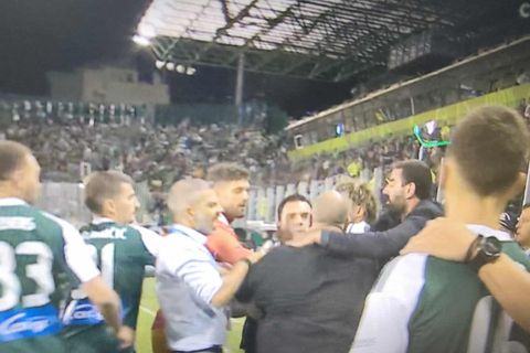 Παραλίγο σύρραξη με Καραπαπά και Τζαβέλλα πριν την έναρξη του δευτέρου ημιχρόνου (vid)