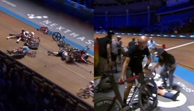 Τρομακτικές σκηνές: Δεκάδες ποδηλάτες κινδύνευσαν από πτώση κατά τη διάρκεια αγώνα (vid)