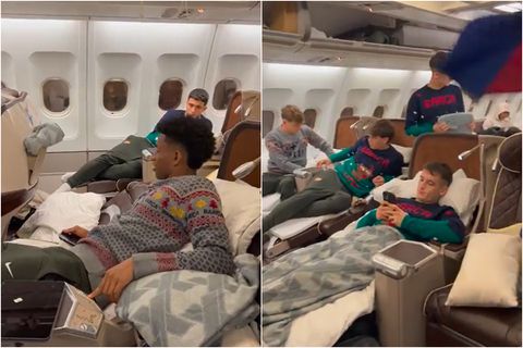 Απίστευτο: Οι παίκτες της Μπαρτσελόνα έστρωσαν... κρεβάτια στο αεροπλάνο για να δώσουν αγώνα στην άλλη άκρη του κόσμου 24 ώρες μετά την Αλμερία (vid)