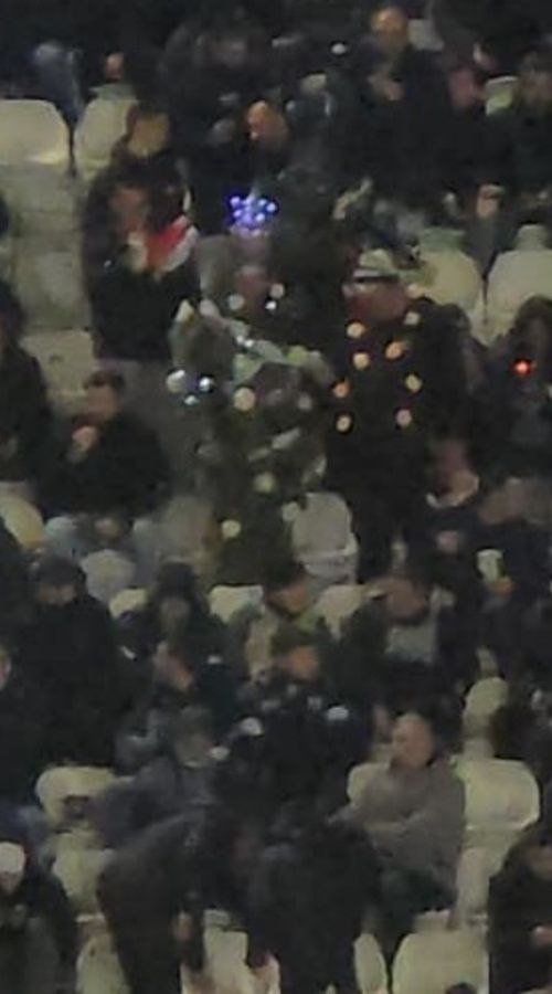 Έπος στην Τούμπα: Οπαδός του ΠΑΟΚ ντύθηκε... χριστουγεννιάτικο δέντρο (vid)