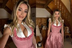 Καθηλωτική εμφάνιση της Ντιλέτα Λεότα σε Αυστριακή γιορτή για λουκάνικα (pics)