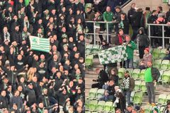 Με σημαίες του Παναθηναϊκού οι οπαδοί της Φερεντσβάρος (pics)