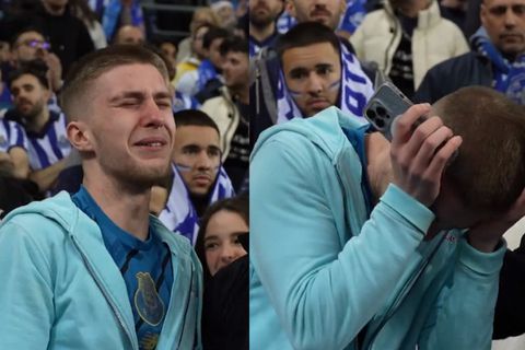 Το κλάμα ενός οπαδού της Πόρτο μετά τη νίκη επί της Άρσεναλ