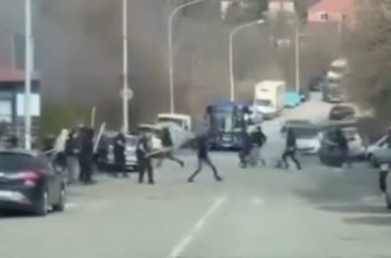 Σκηνικά... μάχης στο Βελιγράδι πριν το ντέρμπι Ερυθρός Αστέρας - Παρτιζάν (vid)