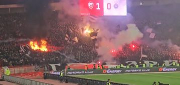 Ο Ερυθρός Αστέρας πήρε το ντέρμπι του Βελιγραδίου - Eπεισόδια και φωτιές στο γήπεδο από οπαδούς της Παρτίζαν (vids)