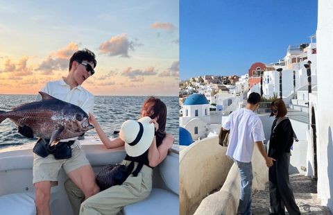 O... ψαράς Χουάνγκ παρέα με τη μνηστή του σε ελληνικό νησί: «Τυχερός που σε έχω στη ζωή μου»