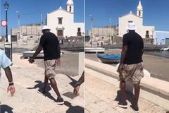 O Mάικλ Τζόρνταν παραθερίζει στην Ιταλία και τον ακολουθούν άνθρωποι που βελάζουν σαν κατσίκες (vid)