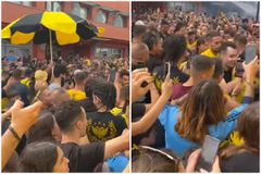 Πανικός από τους φίλους της ΑΕΚ και αποθέωση σε παίκτες κι Αλμέιδα ενόψει Αστέρα (vid)