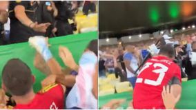 Η στιγμή που ο Εμιλιάνο Μαρτίνες επιτίθεται σε αστυνομικό και του αρπάζει το γκλοπ (vid)