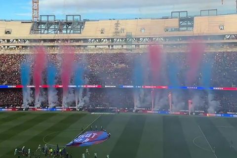 Τα φαντασμαγορικά πυροτεχνήματα στην επιστροφή της Μπαρτσελόνα στο Camp Nou Spotify (vid)
