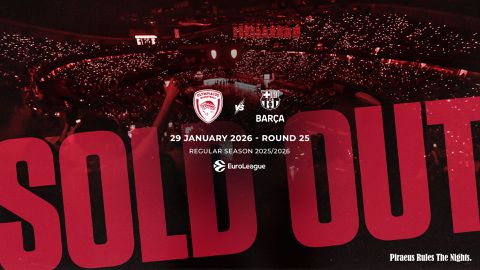 Ολυμπιακός: Ανακοίνωσε sold out με Μπαρτσελόνα