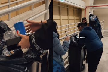 Μαθήματα ποδοσφαιρικού πολιτισμού από τους Καζάκους: Μάζεψαν όλα τα σκουπίδια που άφησαν στην OPAP Arena