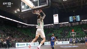 Παναθηναϊκός - Λαύριο: Ανάποδο κάρφωμα του Χουάντσο στον αιφνιδιασμό και αποθέωση του Ισπανού από το ΟΑΚΑ