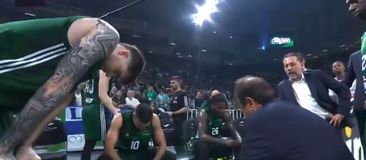 Χτυπιόταν ο Σλούκας στον πάγκο του Παναθηναϊκού μετά το λάθος που έκανε (vids)