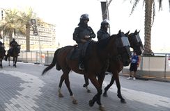 Ισχυρά μέτρα ασφαλείας: Έφιπποι αστυνομικοί στην Etihad Arena (gallery)