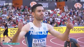 Άκυρο το πρώτο άλμα του Τεντόγλου για ελάχιστα χιλιοστά - Δεν το πίστευε ο Έλληνας αθλητής (vid)