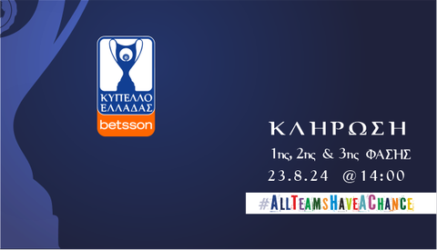 Live streaming: Η κλήρωση Κυπέλλου Ελλάδας Betsson