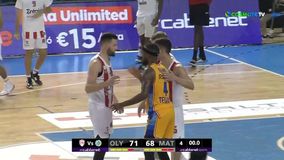 Τα highlights της νίκης του Ολυμπιακού με 71-68 επί της Μακάμπι Τελ Αβίβ