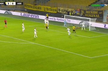 Ο Μαρίν με εντυπωσιακό ψαλιδάκι έκανε το 4-0 για την ΑΕΚ κόντρα στην Αμπερντίν