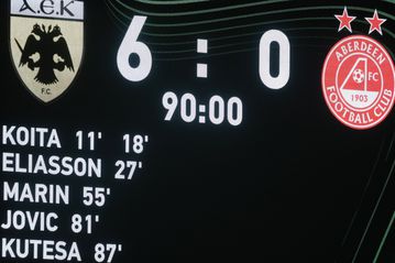 Οι 27 τελικές, η 73% κατοχή και τα στατιστικά του εκκωφαντικού ΑΕΚ-Αμπερντίν 6-0