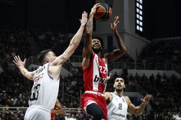 Η βαθμολογία της Stoiximan GBL μετά τη νίκη του Ολυμπιακού επί του ΠΑΟΚ