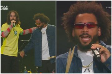 Επος: Ο Μαρσέλο έγινε ντράμερ σε συναυλία κι εξαπέλυσε τρέλα στη Βραζιλία (vids)