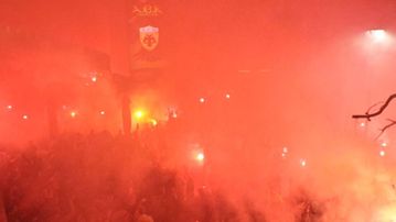 Έντονοι πανηγυρισμοί στο γκολ της ΑΕΚ επί του ΠΑΟΚ στον τελικό κυπέλλου