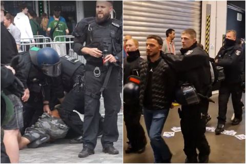 Συλλήψεις Τούρκων από την αστυνομία του Βερολίνου - Οπαδοί της Φενέμπαχτσε με χειροπέδες (vid)