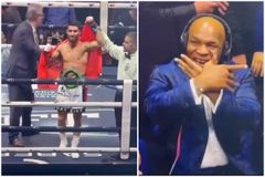 Ο Μάικ Τάισον πανηγύρισε τη νίκη Αλβανού μποξέρ με τη χειρονομία για τη «Μεγάλη Αλβανία»! (vid)