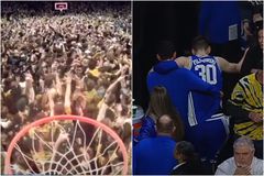 Ασυγκράτητοι φίλαθλοι στο ΝCAA: Ποδοπάτησαν από τη... χαρά τους παίκτη των ηττημένων (vid)