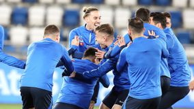 Στα ύψη η ψυχολογία των διεθνών πριν τον τελικό με τη Γεωργία (gallery)