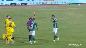 Έμεινε με 10 ο Παναθηναϊκός, κόκκινη στον Κώτσιρα (vid)