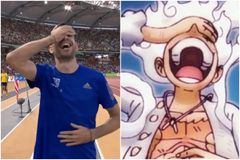 O Τεντόγλου το έκανε ξανά: Πόζαρε αλά Luffy από το One Piece πριν πάρει το χρυσό μετάλλιο (vid)