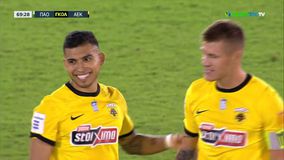 Το 2-1 του Πινέδα που δίνει τη νίκη στην ΑΕΚ