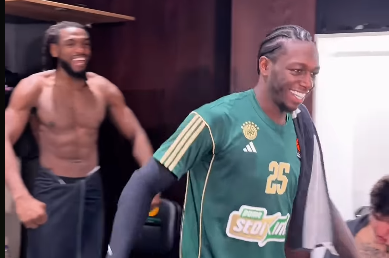 Τρέλα στα αποδυτήρια του Παναθηναϊκού με τον MVP Ναν! (vid)