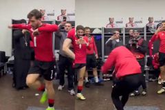 Οι έξαλλοι πανηγυρισμοί των Γεωργιανών στα αποδυτήρια (vid)