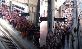 Τρομερό: Οι ράγες χώριζαν τους οπαδούς της Μπαρτσελόνα και της Ρεάλ Μαδρίτης (vid)